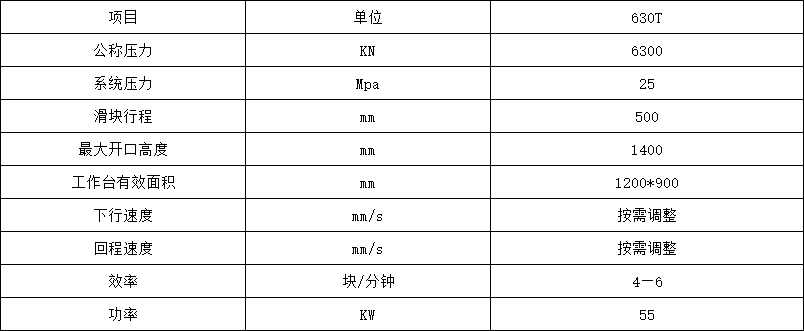 630吨盐砖机参数